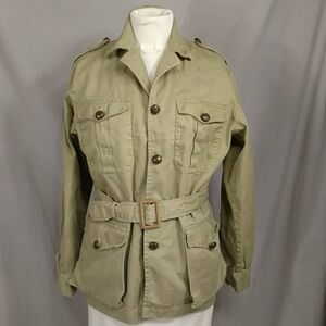 Safari Bush Jacket made in Africa by Raja in Kenya. Mens M. 40-42 cotton-linen.